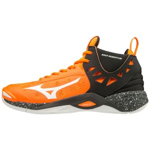 Mizuno Wave Momentum Mid Παπουτσια Βολλευ Ανδρικα - Πορτοκαλι/Μαυρα